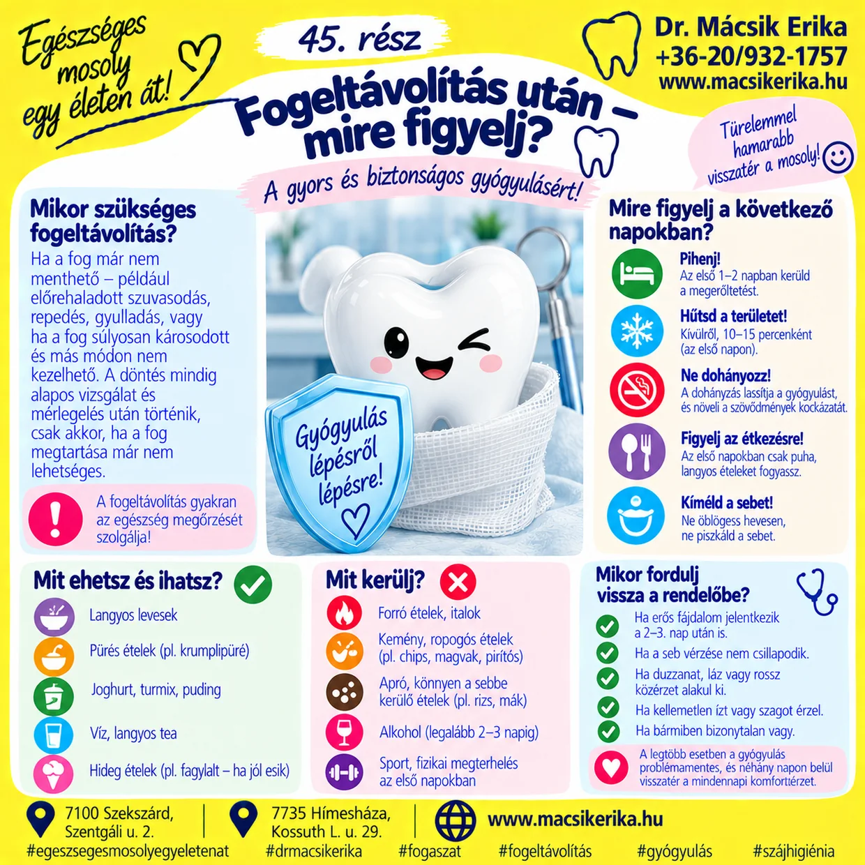 Egészséges mosoly egy életen át – 45. rész: Fogeltávolítás után – mire figyelj?